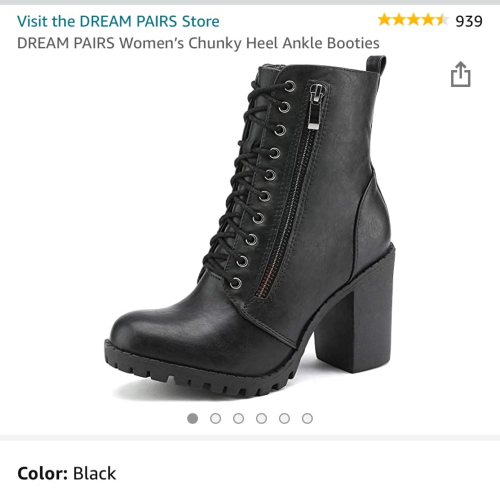 Heeled combat boots